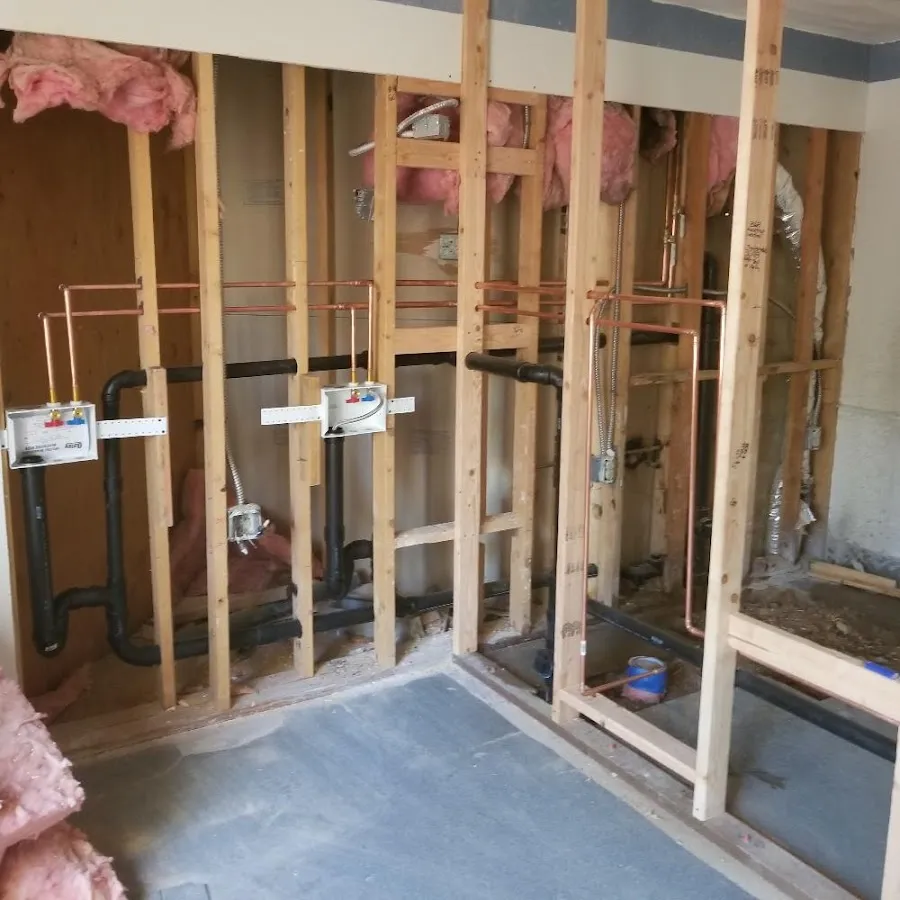Copper pipe rough-in and plumbing installation in East Bakersfield